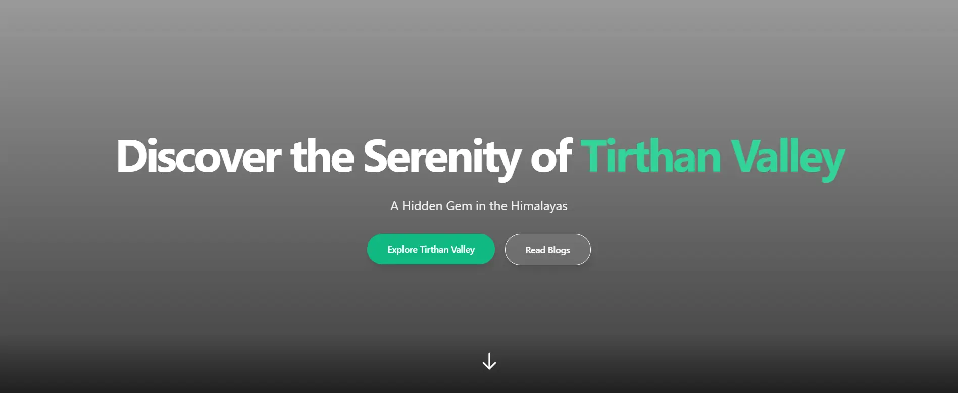 Tirthan Valley Tourism Website